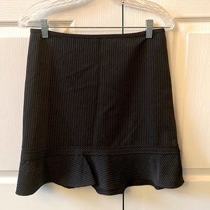 Black pinstripe zippered skirt Size 11